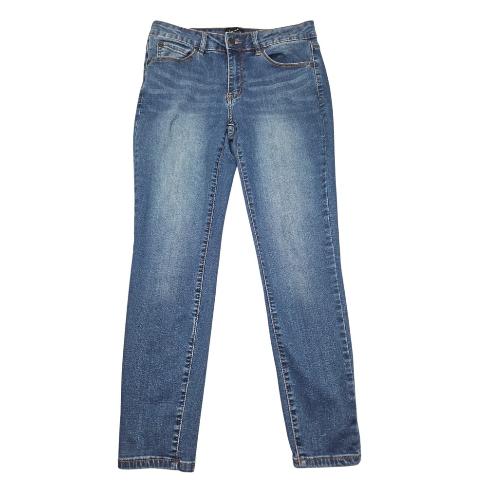 Tahari Kelly Classic Skinny Jeans Medium Wash Blue Denim Sz 8/29